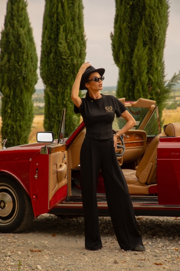 Спортно-елегантен сет в черно "CINECITTÀ"