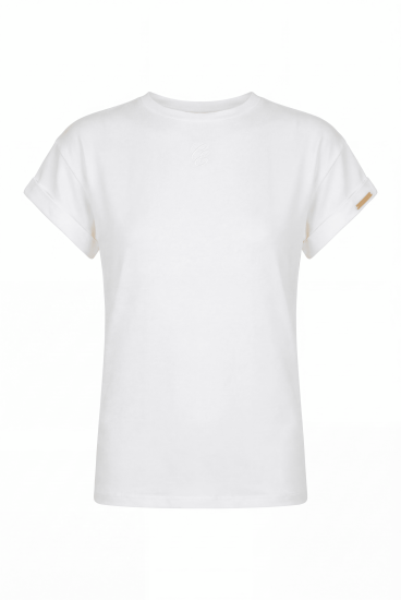 Тениска с бродерия "BLANC MUSE"