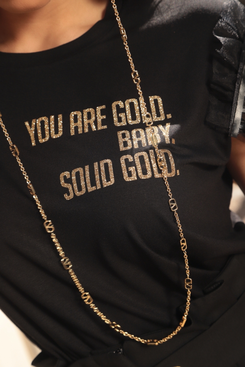 Тениска с пера "GOLD BABY"