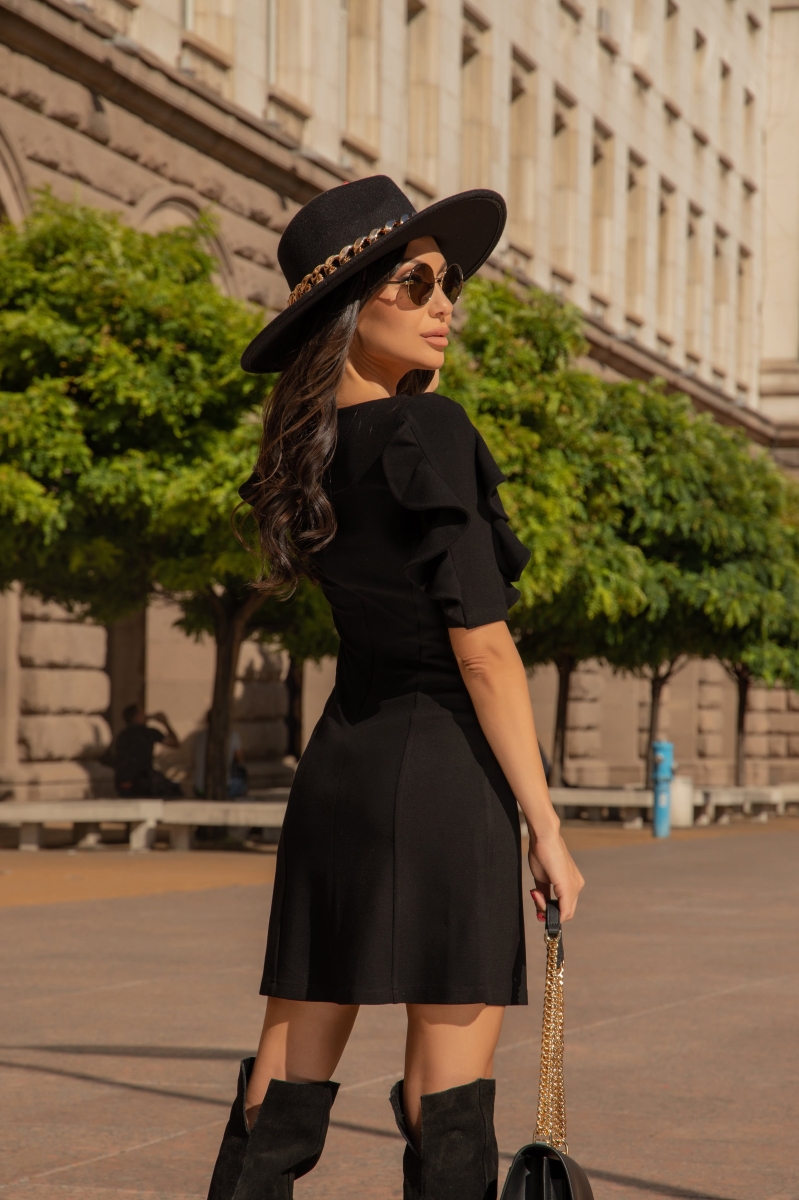 Черна рокля "Mademoiselle"